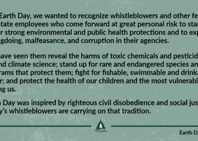STATEMENT | Earth Day 2021: Celebrating Environmental Whistleblowers