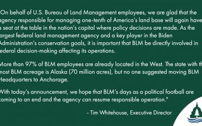 STATEMENT | Bureau of Land Management to Re-Open DC Headquarters