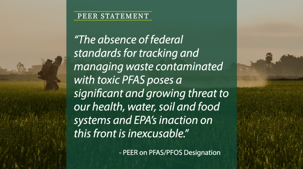 STATEMENT EPA’s PFOA and PFOS Hazardous Substances Designation Under