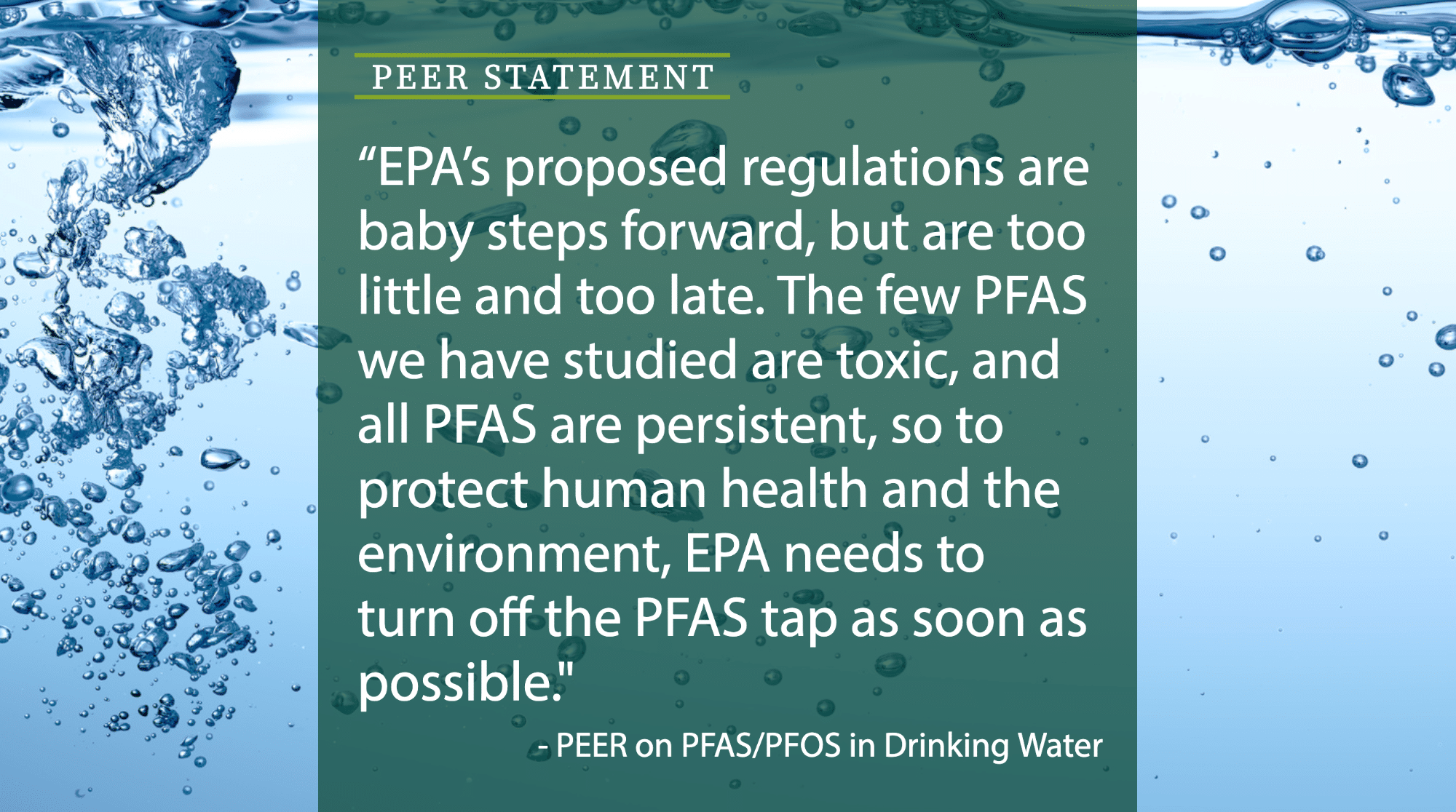 EPA Announces Lower Health Advisory Levels for Drinking Water for